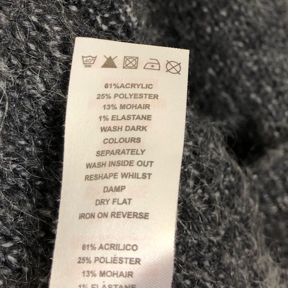 Atmosphere Mohair Blend Collared Single Button Cardigan Sz 8 - Picture 10 of 10